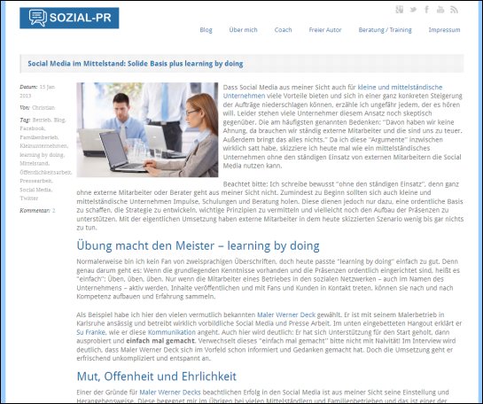 Social Media im Mittelstand: Solide Basis plus learning by doing