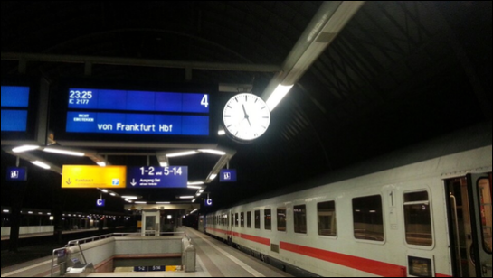 Um 23:25 Uhr endlich in Karlsruhe angekommen