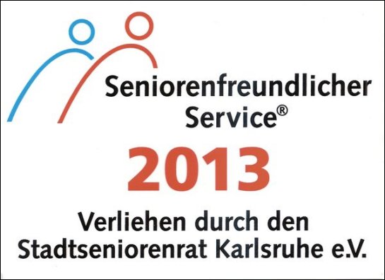 Zertifikat “Seniorenfreundlicher Service”, erneut an malerdeck verliehen
