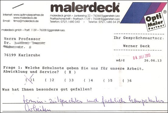 Besonders gefallen hat: Termin - zielgerichtetes und fachlich kompetentes Arbeiten