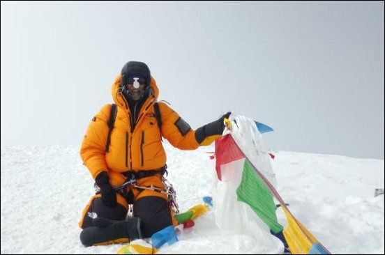 Christain Sander auf dem Gipfel des 