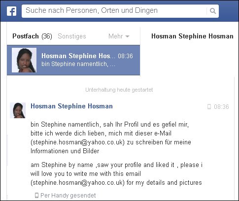 Das schrieb mir heute Stephini Hosmann auf Facebook. Sie wird mich lieben!