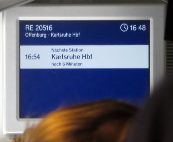 Ankunft in Karlsruhe