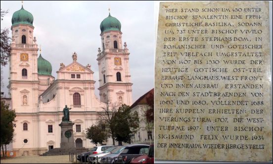 Der Passauer Dom mit Domplatz
